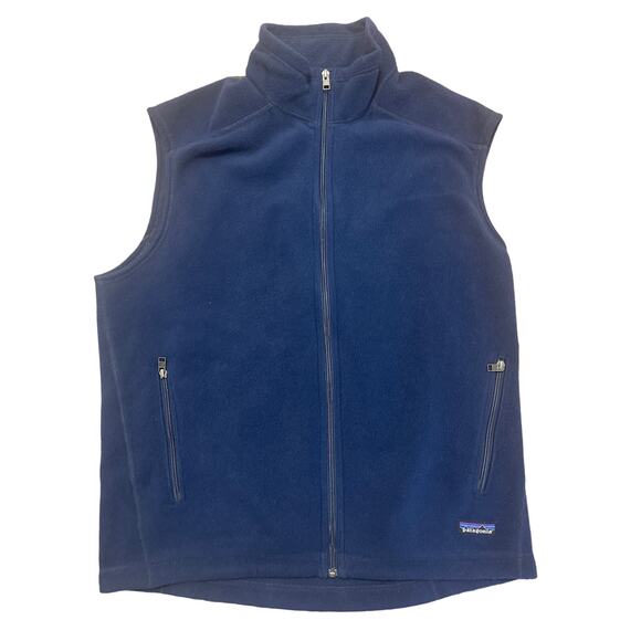 PATAGONIA 25185 Synchilla Fleece Vest Waistcoat Jacket Recycled Material Blue XL - Picture 1 of 7